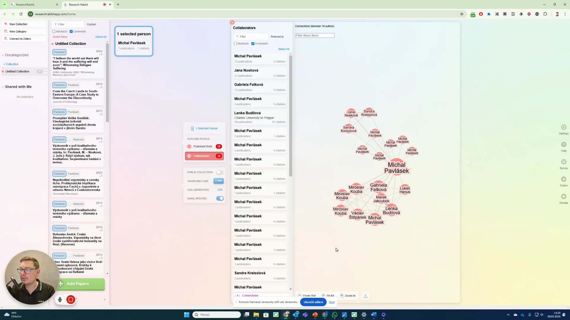 Vizuální mapa v Research Rebit